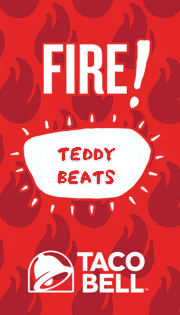 Teddy Beats Taco Bell Stickers - 5 pack